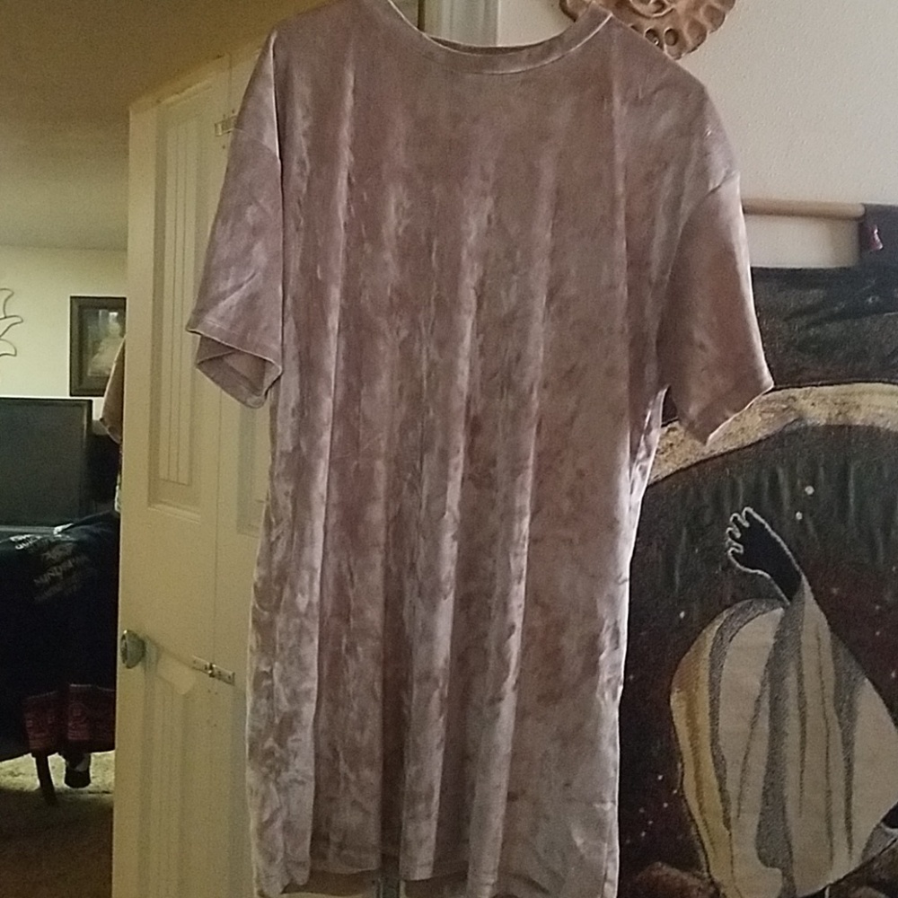 Crushed velvet tunic